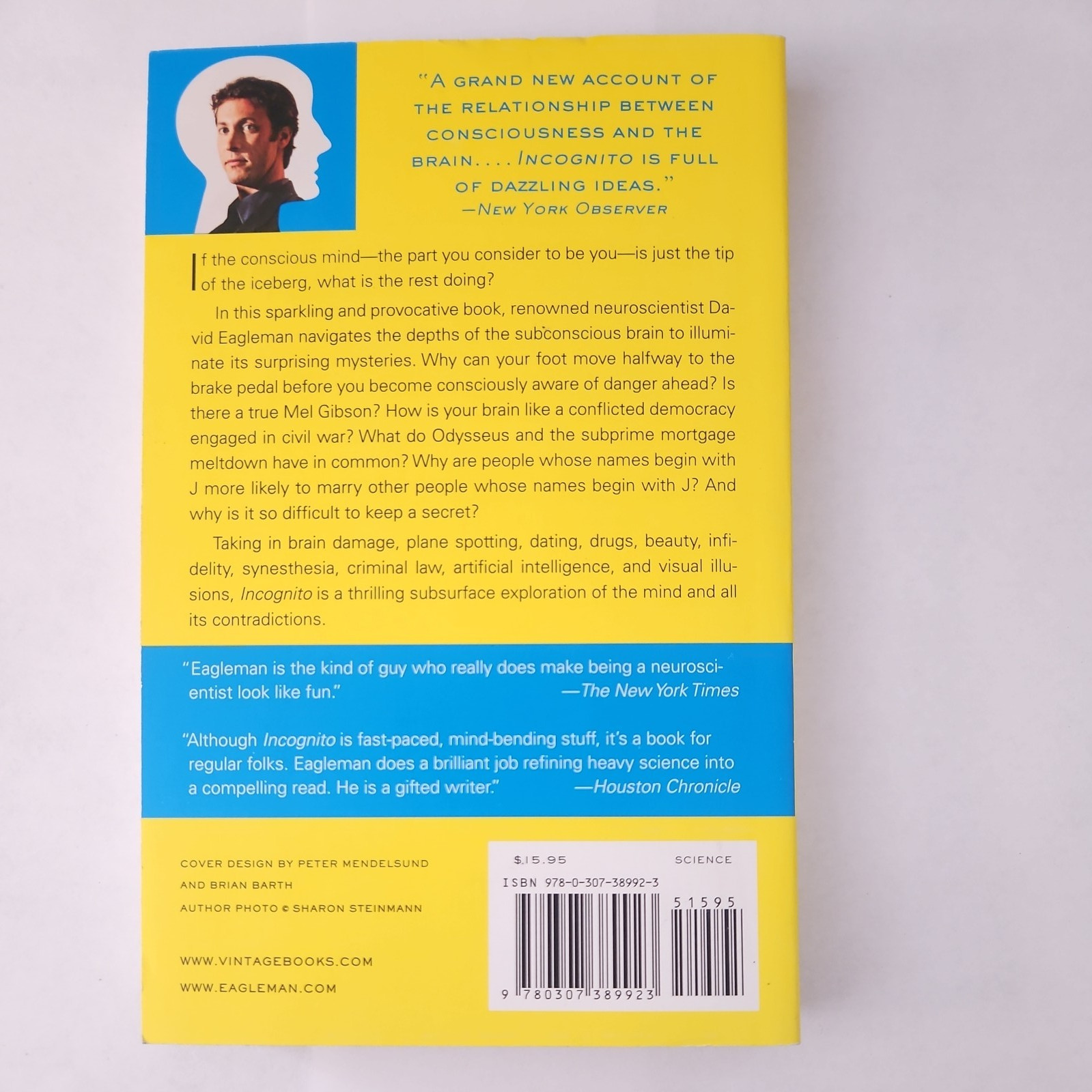 Incognito : The Secret Lives of the Brain by David Eagleman (2012, Trade…