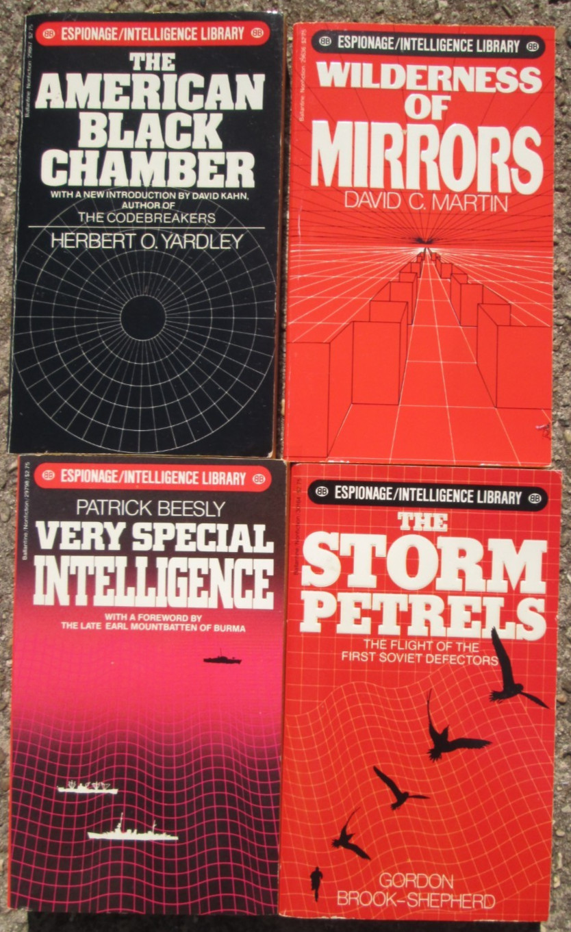 Lot of 4 Espionage/ Intelligence Library Paperback Books- Volumes 1/2/9/11 VG