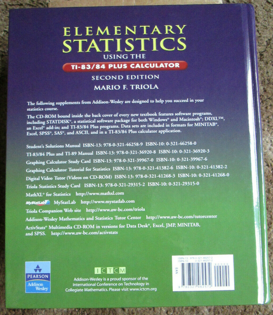 Elementary Statistics Using the TI-83/84 Plus Calculator by Mario Triola