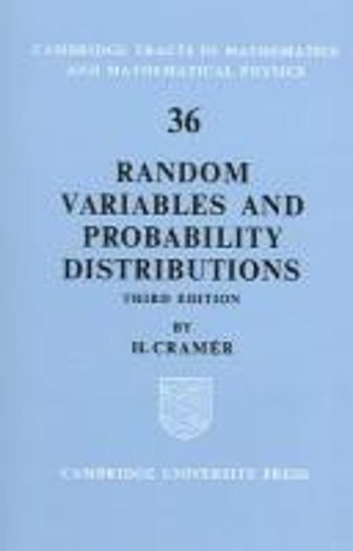 Random Variables and Probability Distributions Hardcover H. Crame