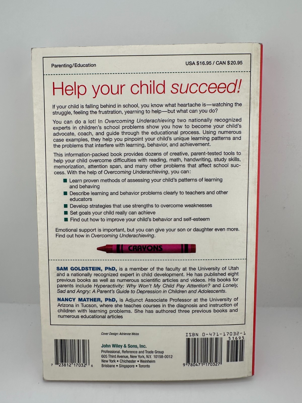 Overcoming Underachieving Goldstein Mather Parenting Education PB
