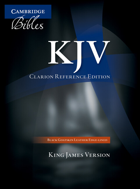 KJV Clarion Reference Bible, Black Edge-lined Goatskin Leather, KJ486:XE Black …