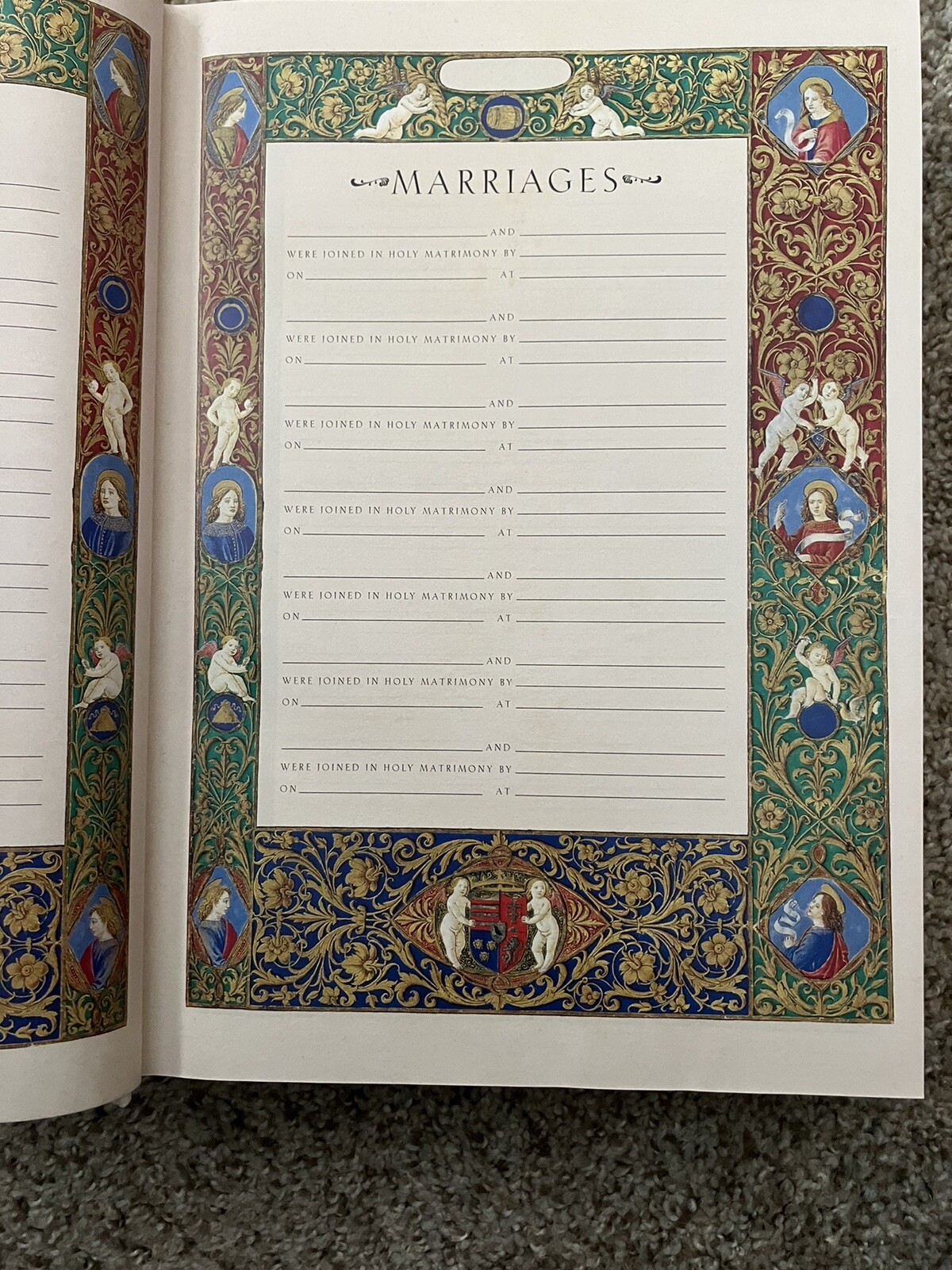 1996 THE HOLY BIBLE with ILLUSTRATIONS from The VATICAN LIBRARY White Hardcover