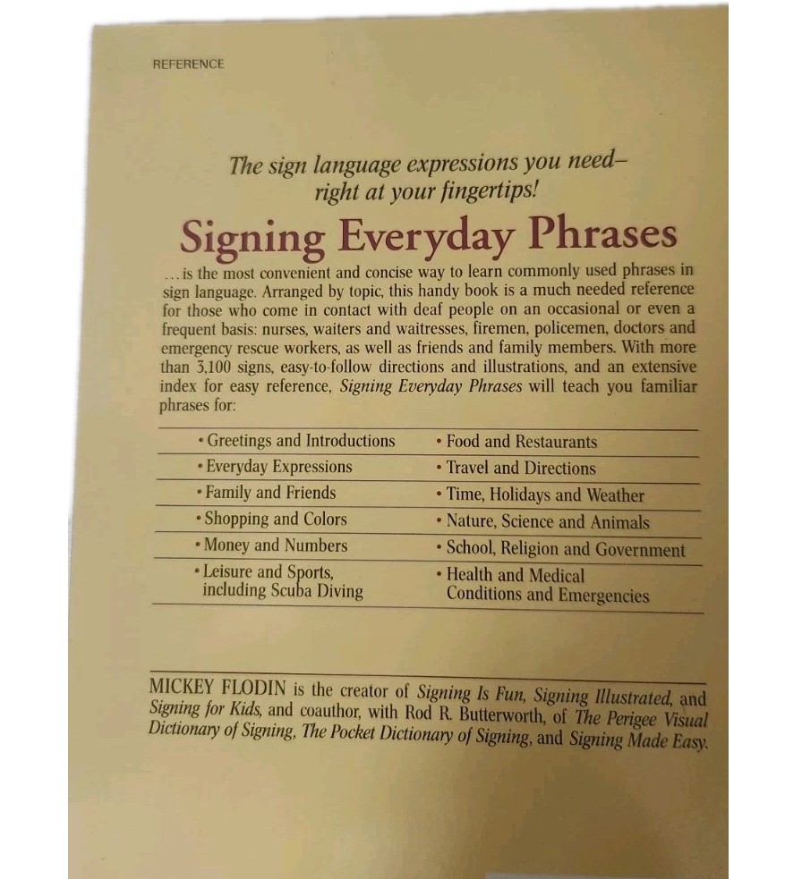 Signing Everyday Phrases by Mickey Flodin: Brand New. Great GIFT IDEA.