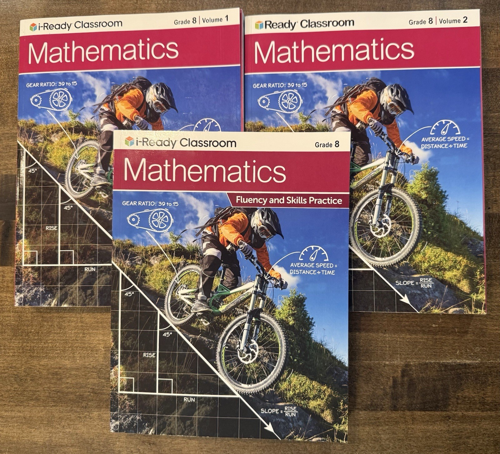NEW Curriculum Associates i-Ready Math Grade 8 Vol. 1 & 2 W/ FLUENCY & SKILLS WB