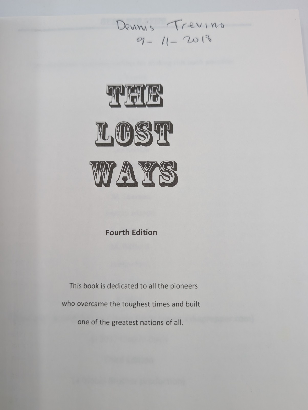 The Lost Ways 3rd Edition by Claude Davis Sr. -Paperback