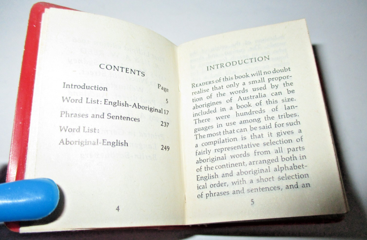 1966 Lilliput Aboriginal Words of Australia by A. W. Reed Vintage Miniature Book