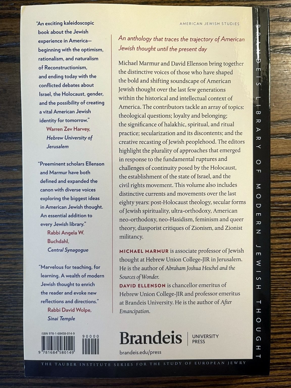 American Jewish Thought Since 1934 by Marmur Ellenson Jewish Studies : VG