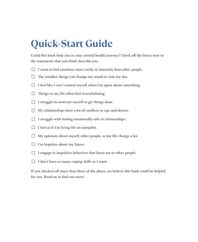 Self-Directed DBT Skills: A 3-Month Workbook to Regulate Multicolor