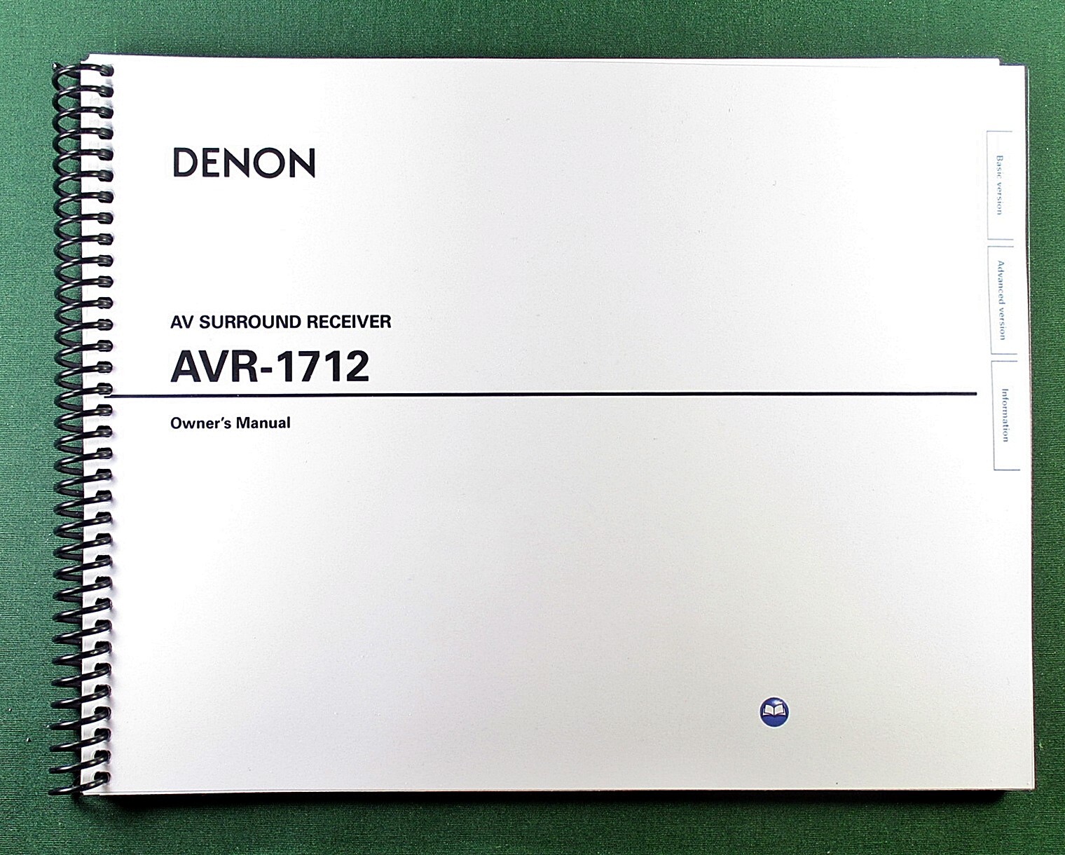 Denon AVR-1712 Instruction Manual: Full Color 104 Pages & Protective Covers!