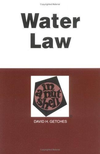 Water Law in a Nutshell; Nutshell Series – paperback, Getches, 0314211578, new