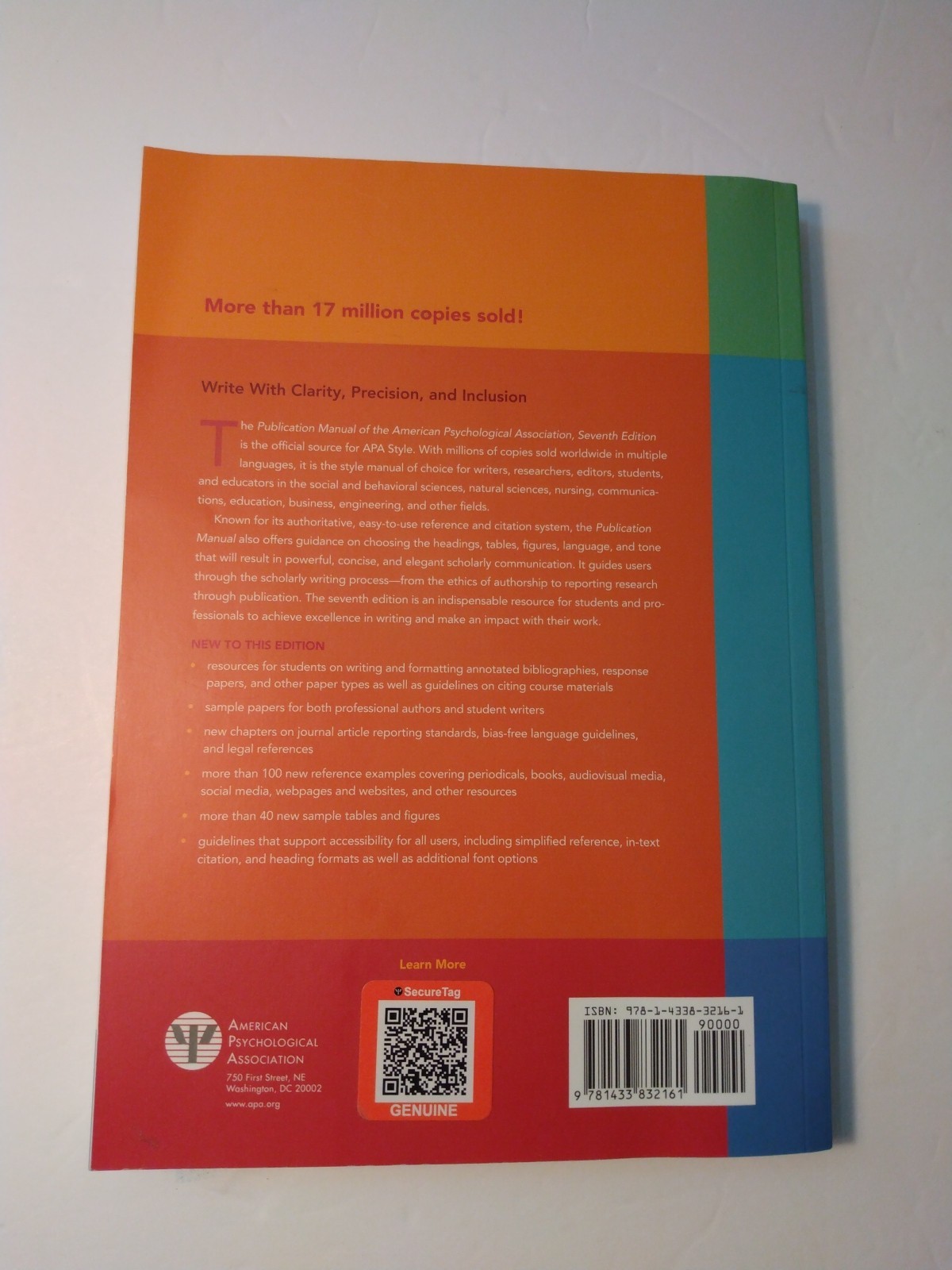 PUBLICATION Manual of the American Psychological Association 7e, Official Guide