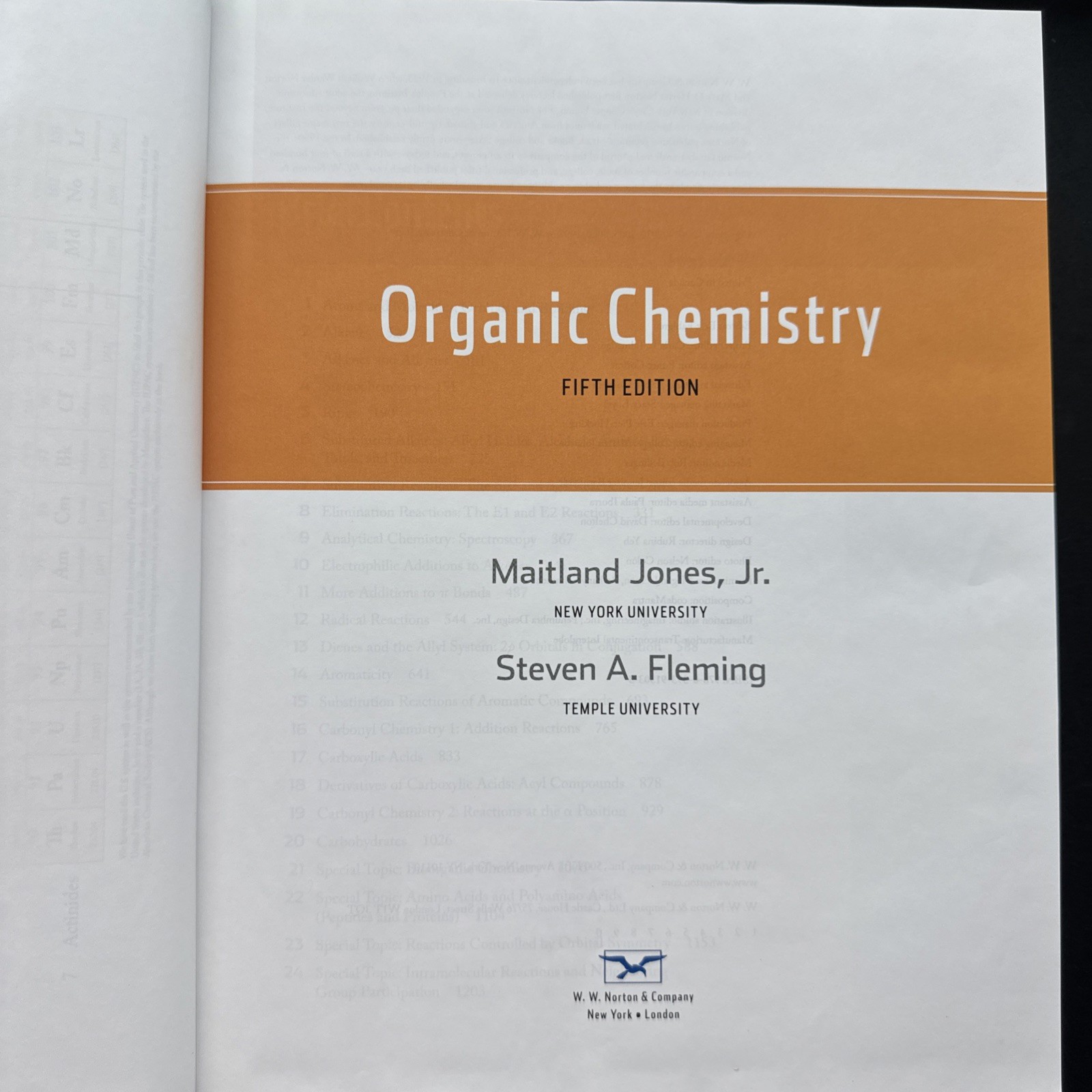 Organic Chemistry by Maitland Jones Jr. and Steven A. Fleming (2014, Hardcover)