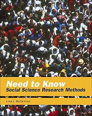 Need to Know: Social Science Research – Paperback, by McIntyre Lisa – Acceptable