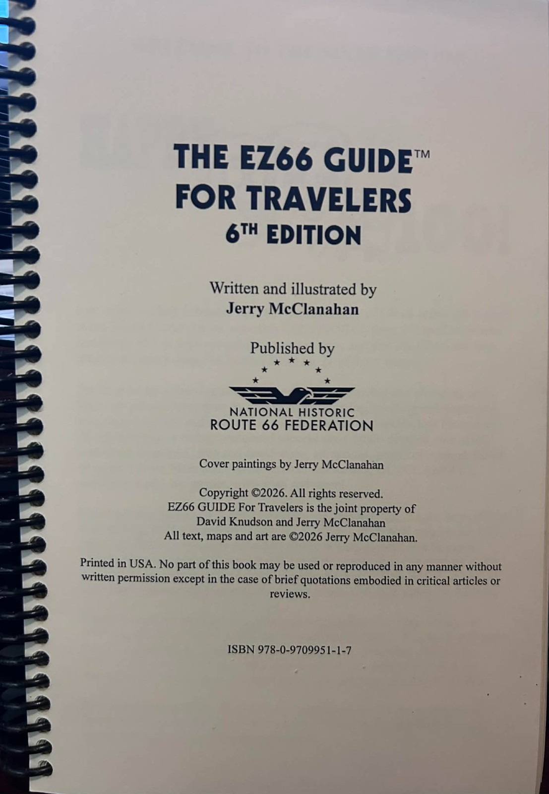 ROUTE 66 EZ 66 GUIDE for TRAVELERS NEW 6th Edition 2026 Map Book and Directions