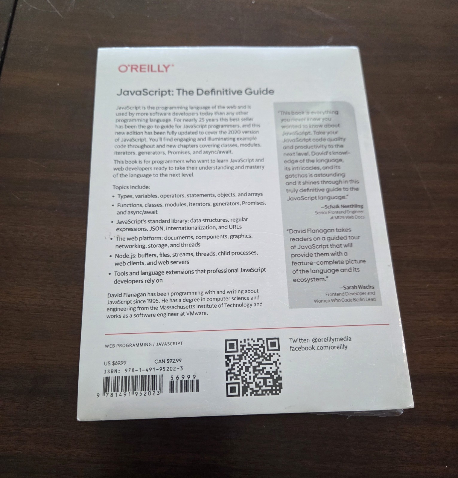 O’REILLY JAVASCRIPT Definitive Guide Seventh 7th Edition Flanagan Book Sealed