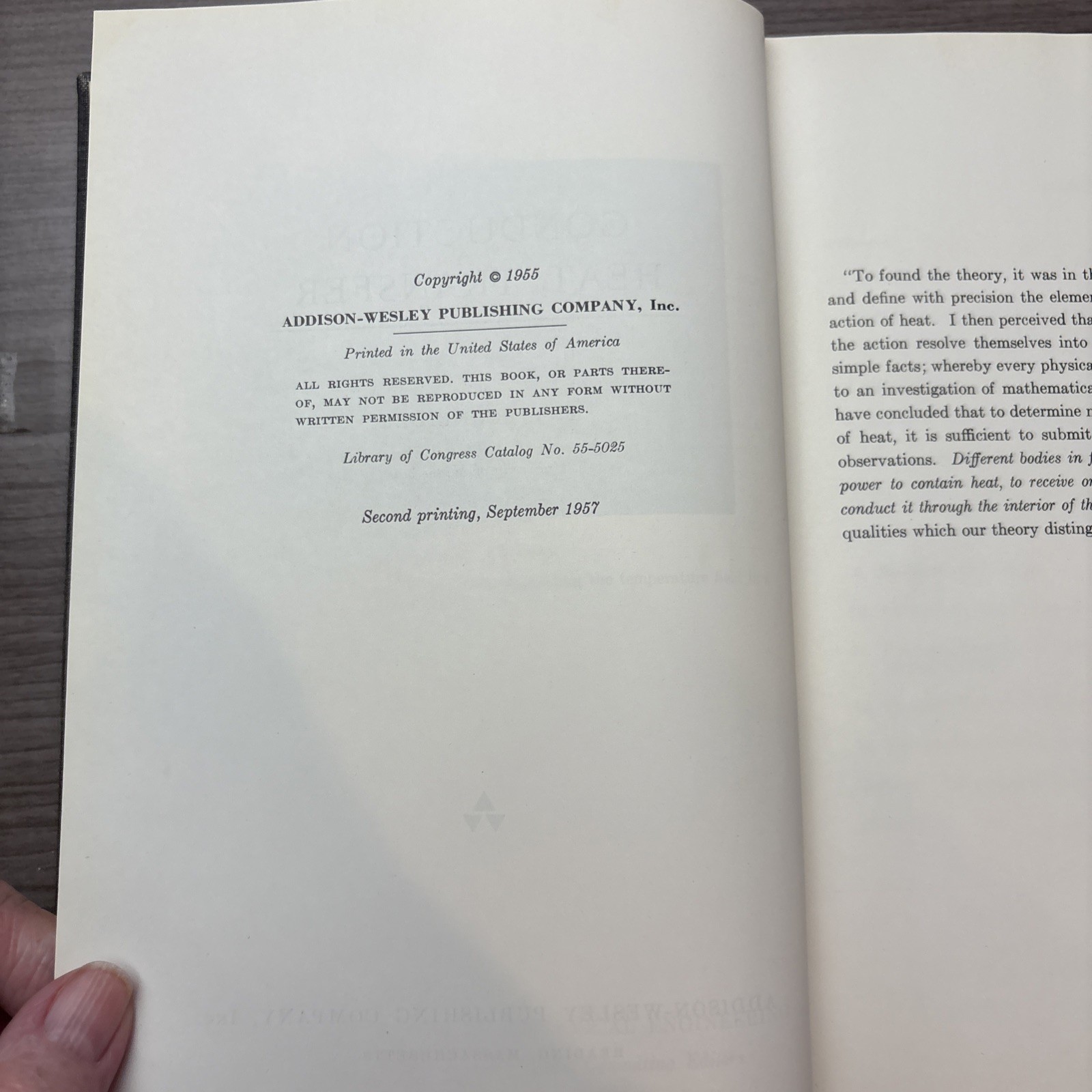 Conduction Heat Transfer 1957 Addison Wesley Hardcover