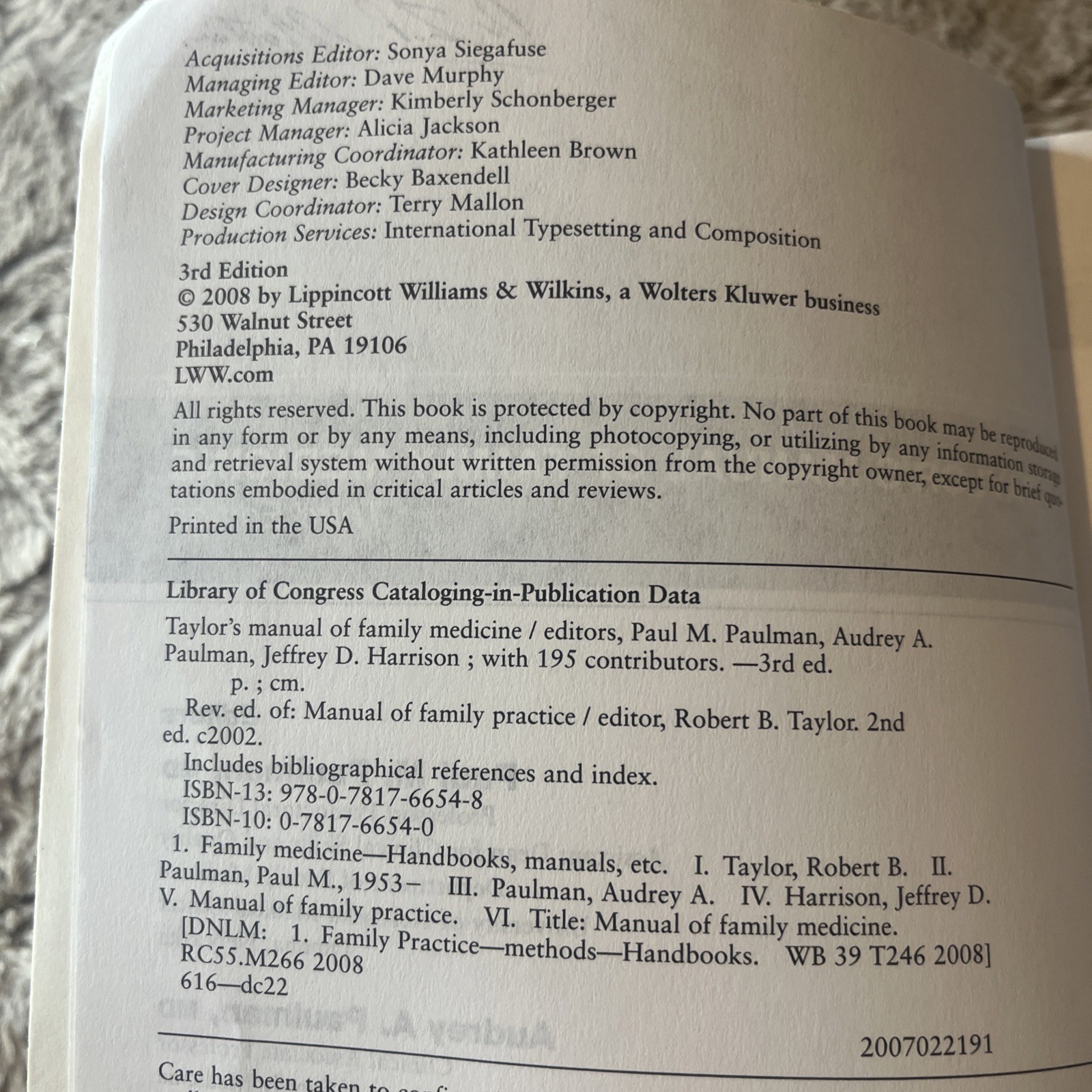 Lippincott Manual Series (Formerly Known As the Spiral Manual Series) Ser.#2702