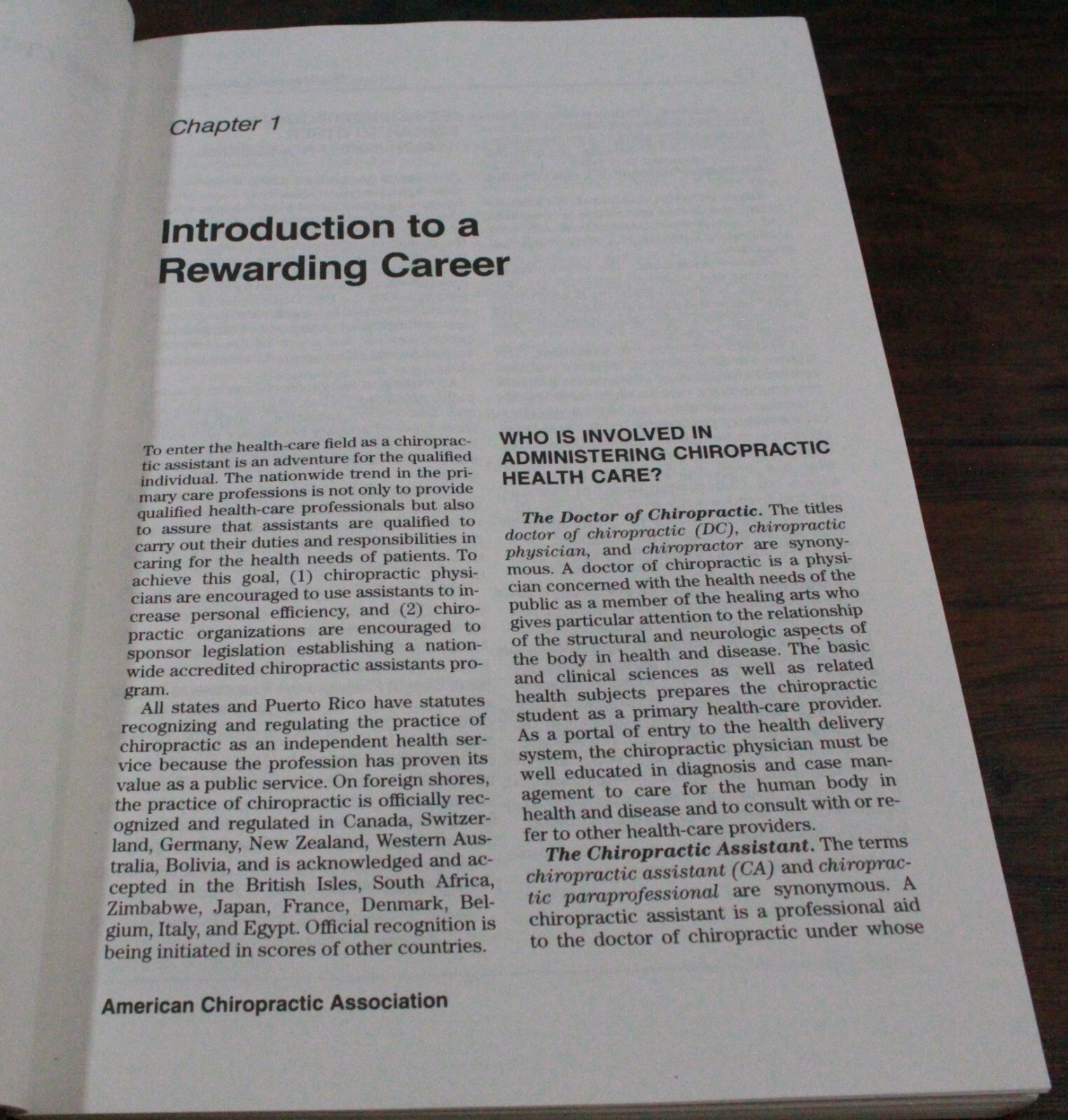 1991 The Chiropractic Assistant by R. C. Schafer 2nd Edition