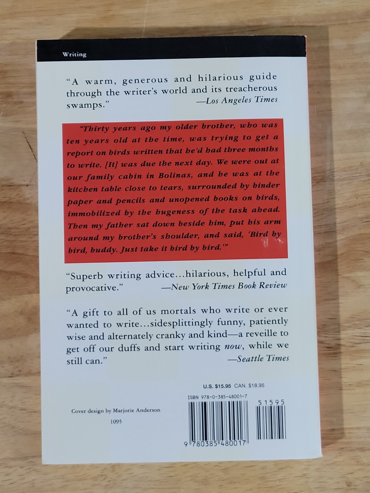 Bird by Bird: Some Instructions on Writing and Life by Lamott, Anne