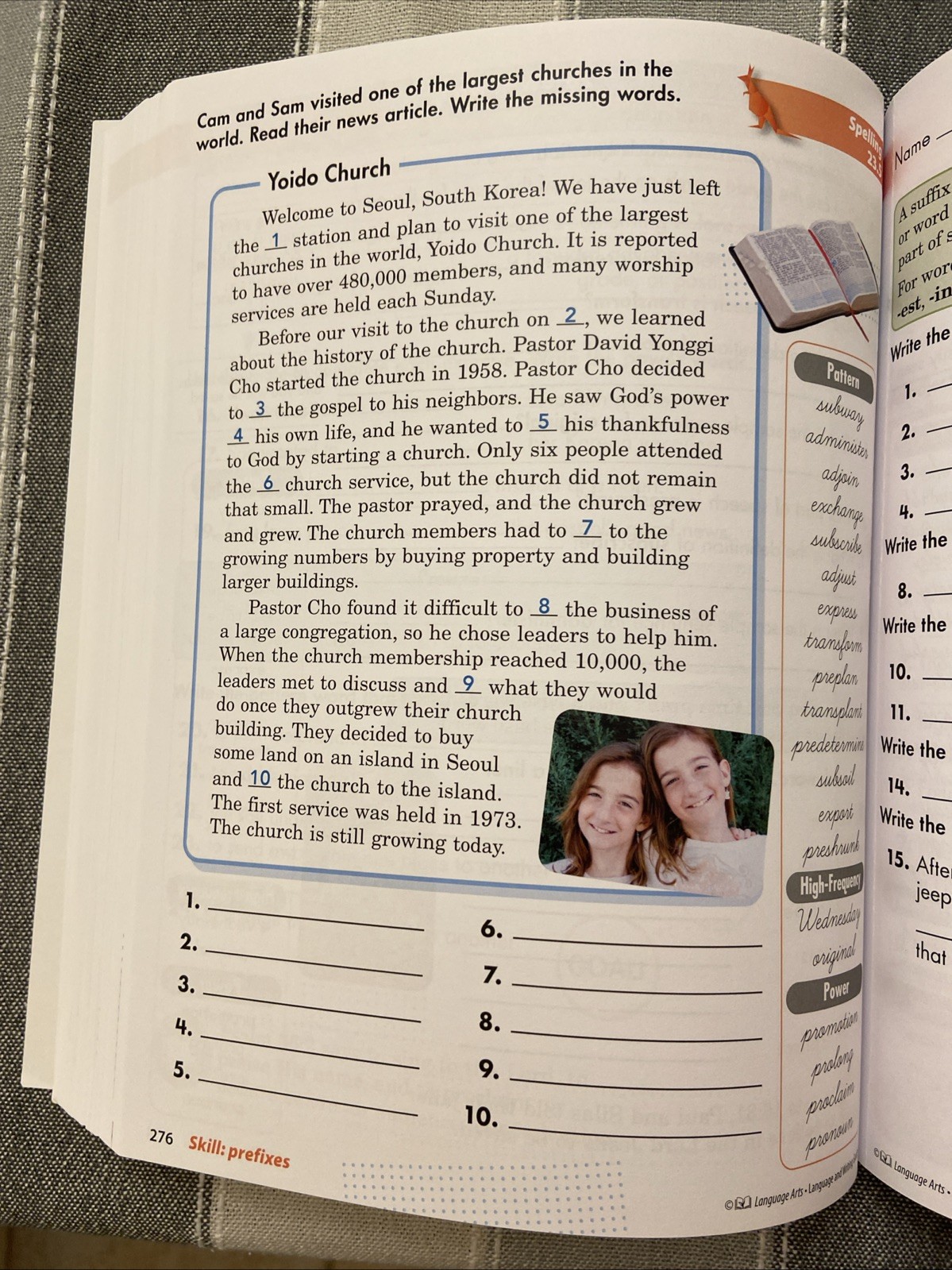 ACSI Purposeful Design LANGUAGE ARTS GRADE 4 STUDENT TEXT Language & Writing