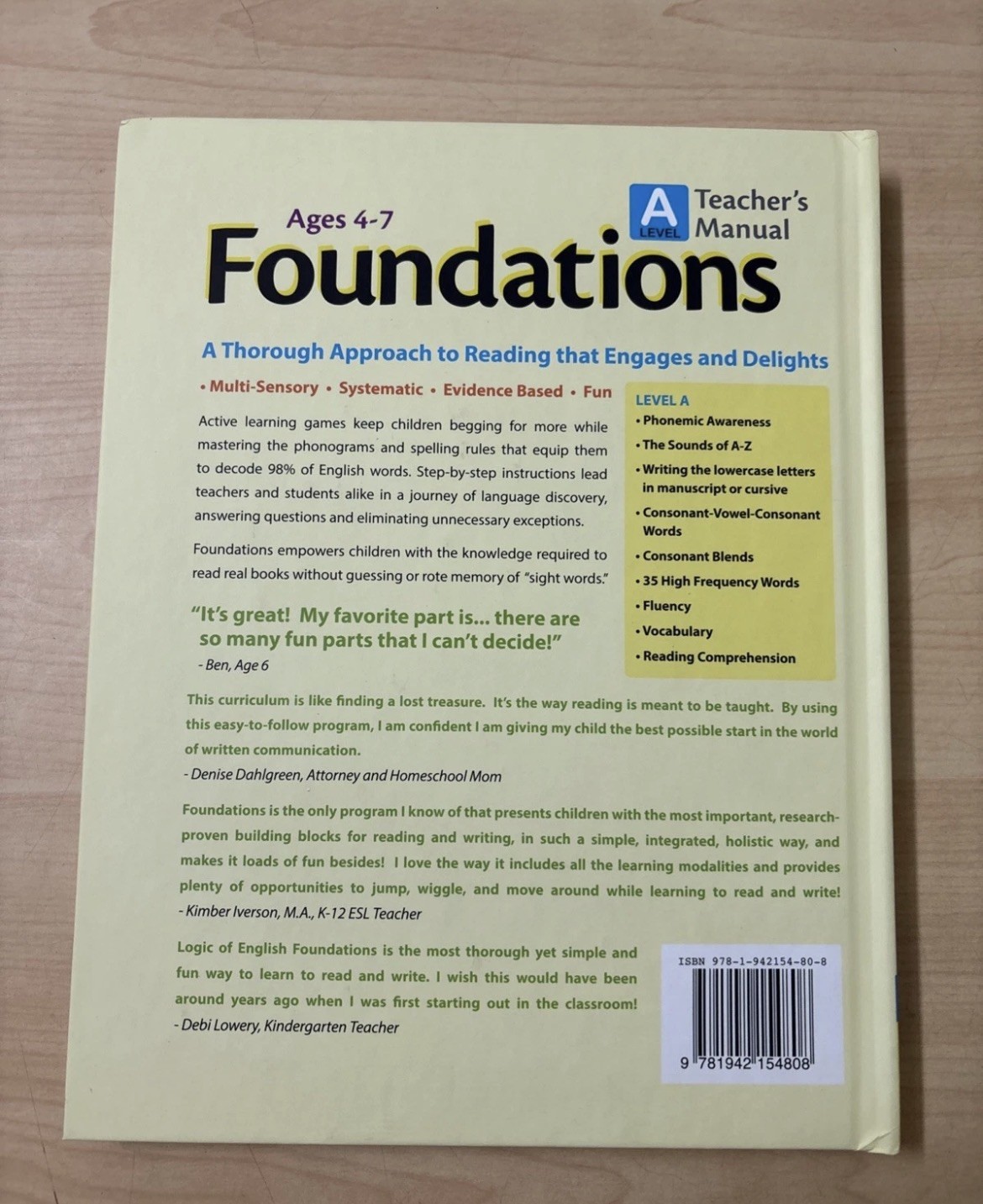 Foundations Level A Teacher’s Manual Logic of English Denise Eide 2nd Edition