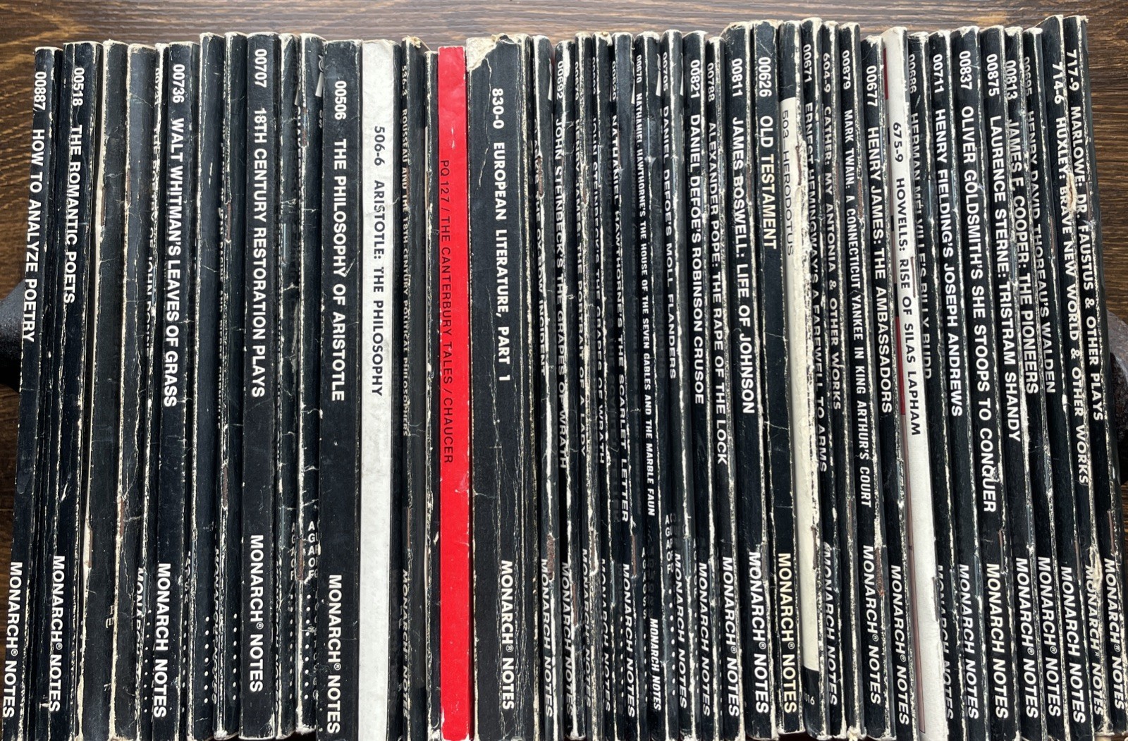 VTG Monarch Notes Lot of 42 Books Lots of Knowledge Titles and Wear in Photos
