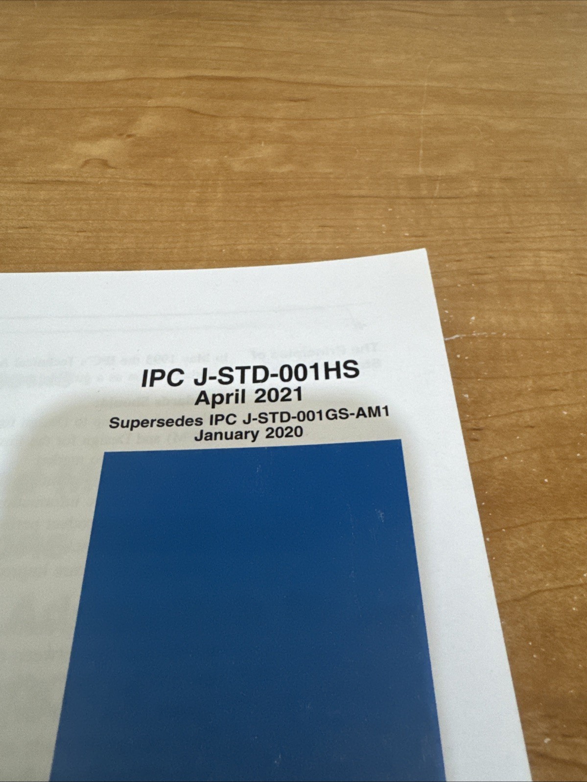 IPC J-STD-001HS SP Space and Military Applications Electronic Hardware Addendum