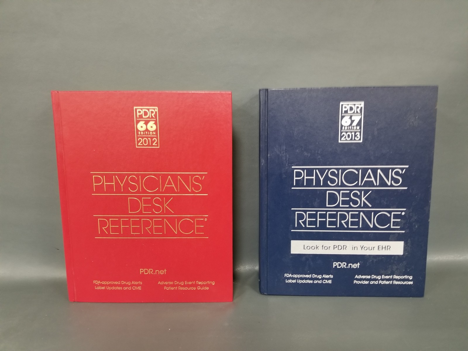2 HC Books Physician’s Desk Reference 66+67 Editions 2-12+2-15″ EUC!