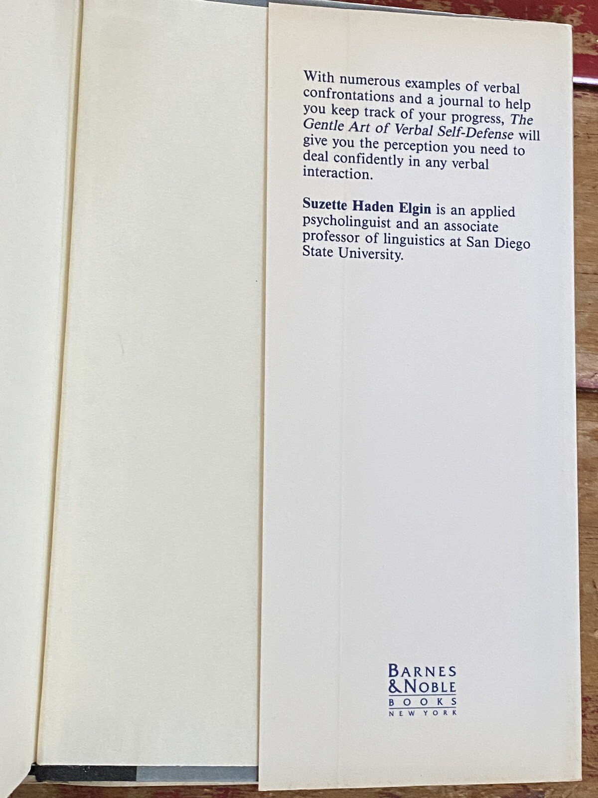The Gentle Art of Verbal Self Defense by Suzette Haden Elgin 1993 HC DJ Barnes&N
