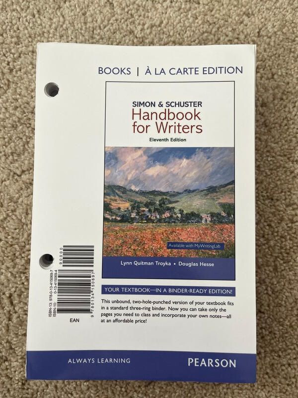 Simon and Schuster Handbook for Writers, Books a la Carte Edition (11th edition)