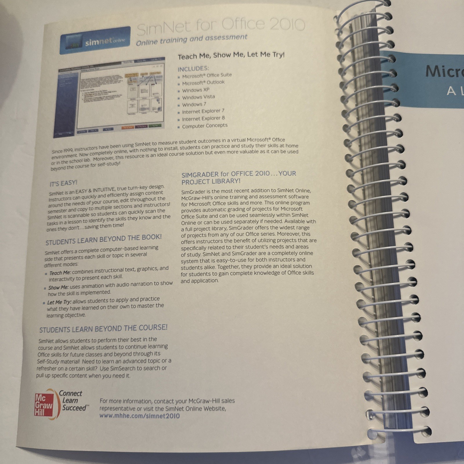 Microsoft Office Word 2010 Deborah Hinkle Spiral Paperback Like New