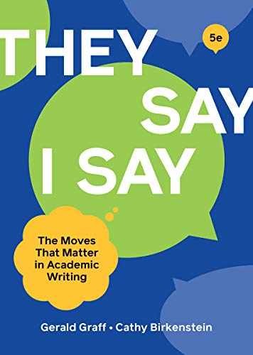 „They Say / I Say“ – Paperback, by Graff Gerald; Birkenstein Cathy – Very Good