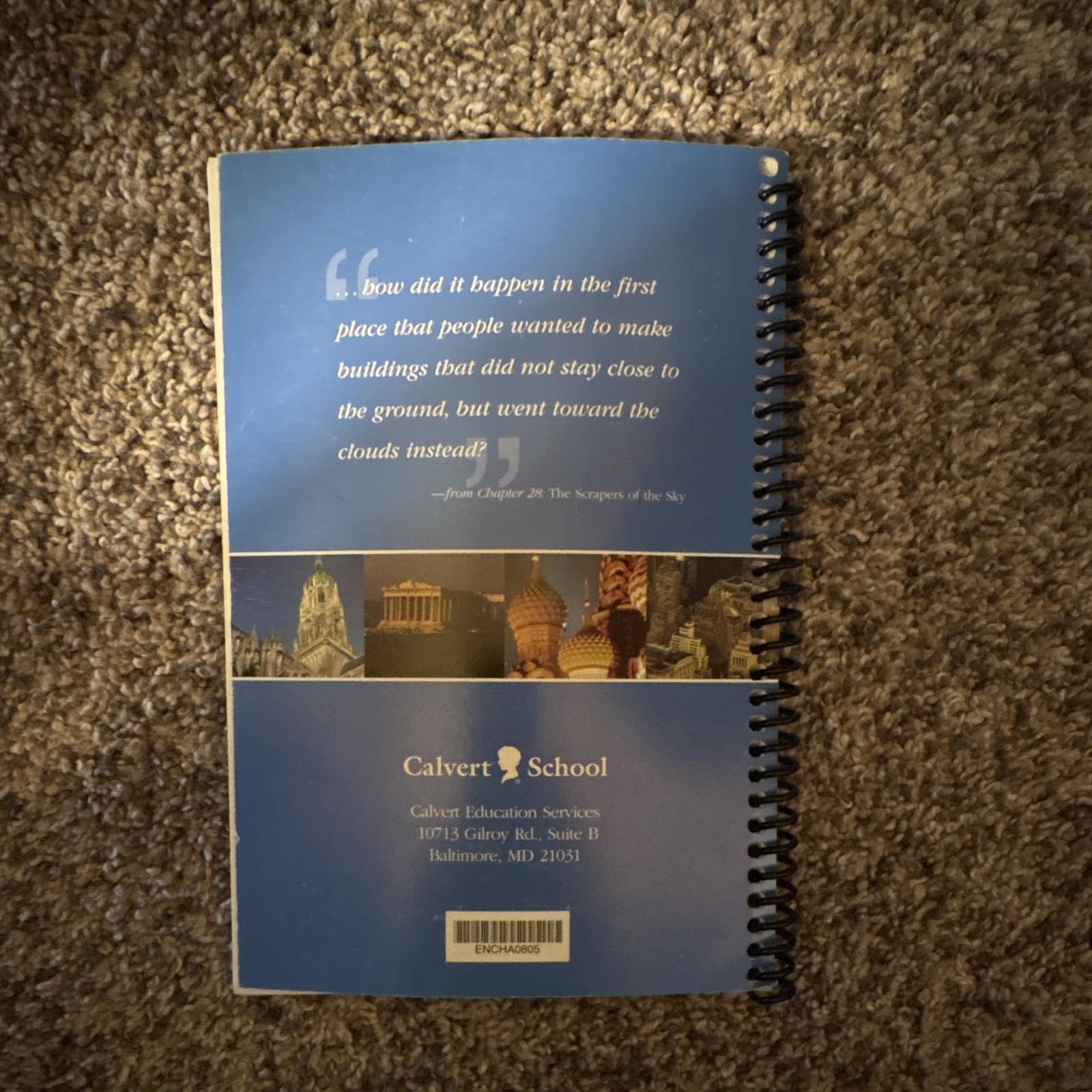 Calvert School A Child’s History of Art: Architecture Lesson Manual Spiral