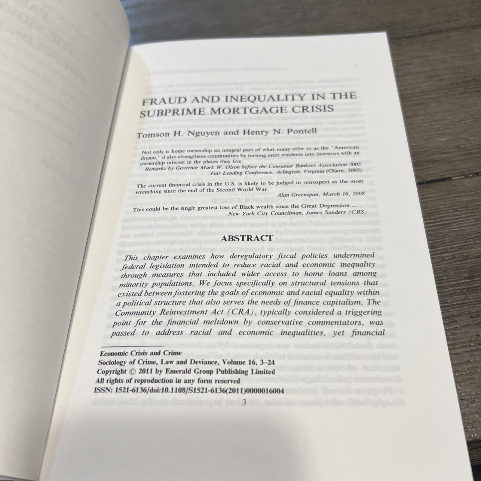 Economic Crisis and Crime: v.16 (Sociology of Crime, Law and Deviance) – VG