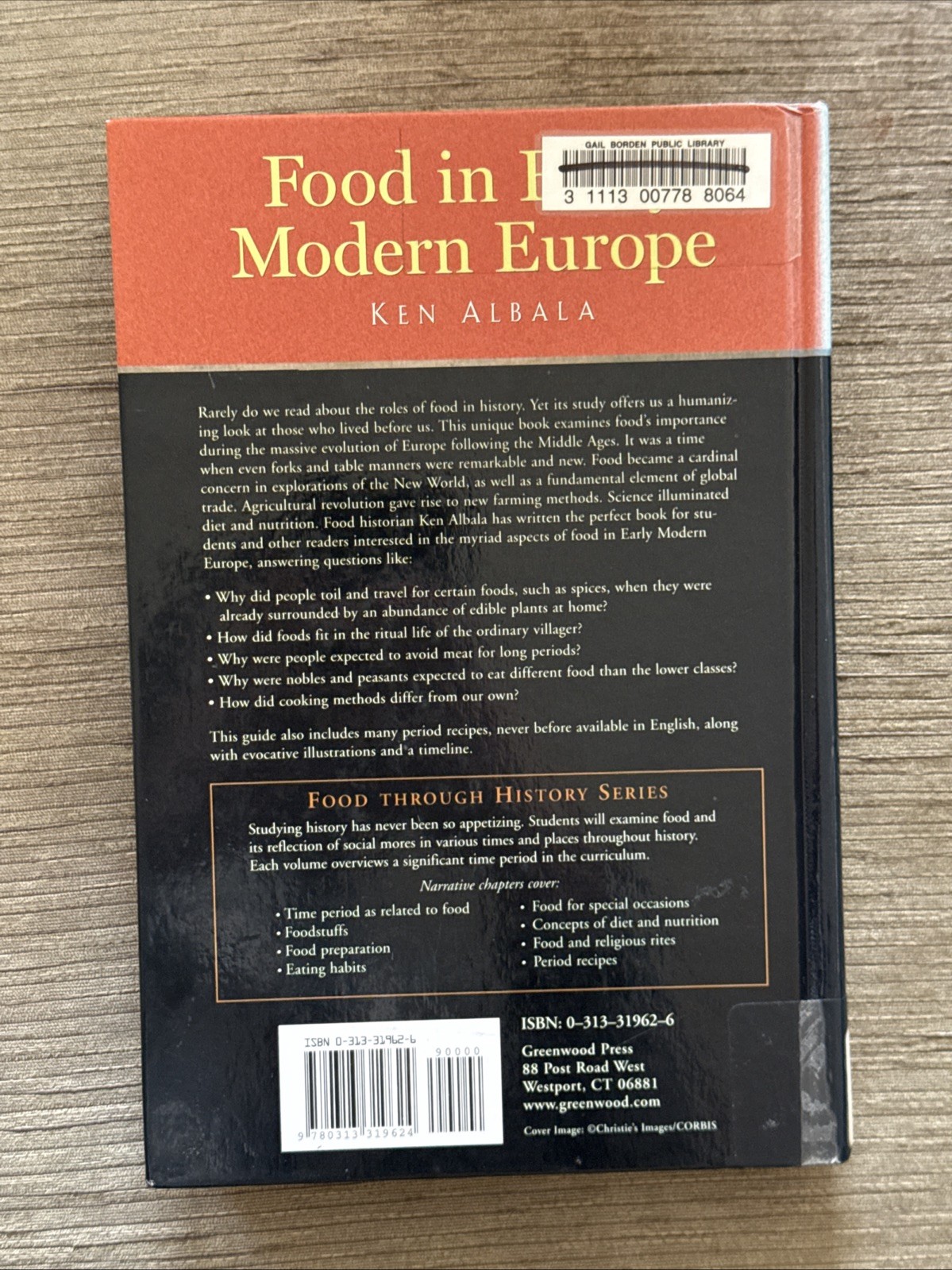 Food in Early Modern Europe by Ken Albala (2003, Hardcover) Ex Library Copy
