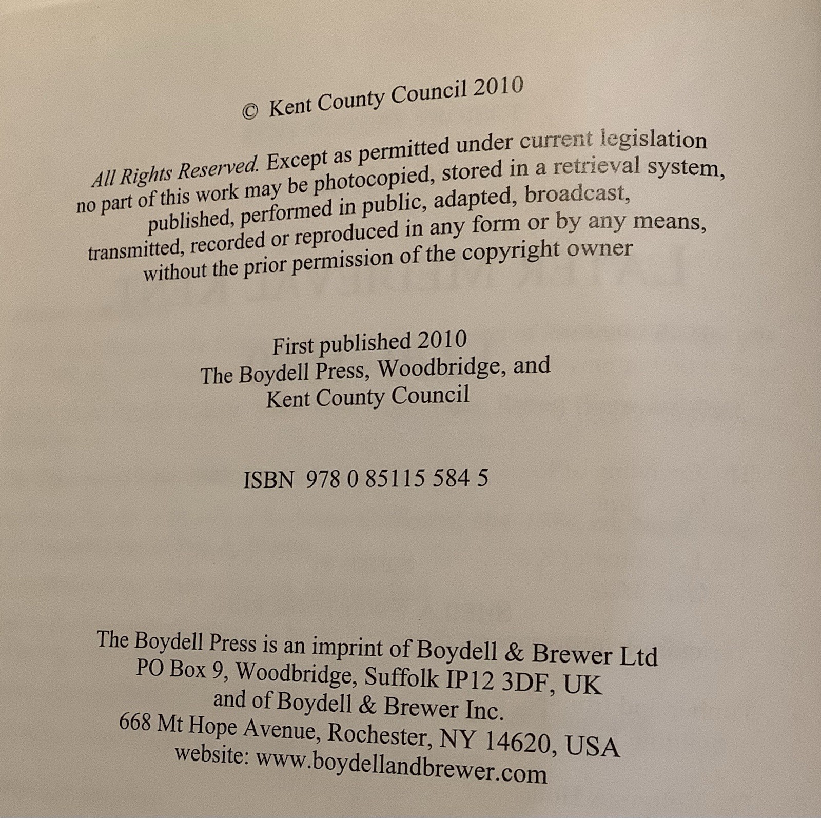 Later Medieval Kent 1220-1540 Sheila Sweetinburgh (Ed), Hbk, D/J
