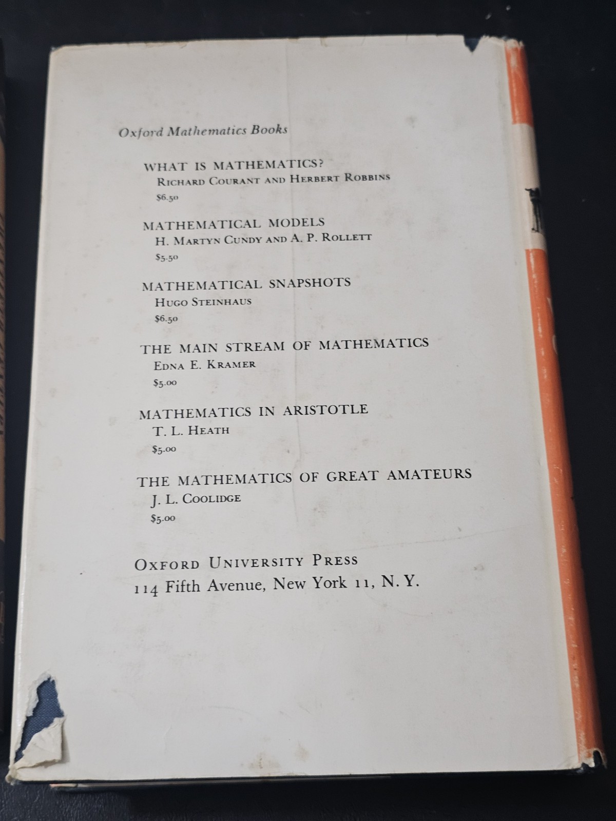 Lot Of 6 HTF VTG Math / Physics Books – Mathematics – Kline / Weyl / Peierls etc