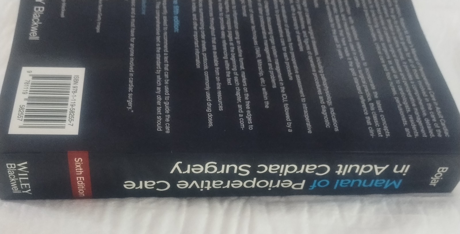 Manual of Perioperative Care in – Paperback, by Bojar Robert M – Very Good