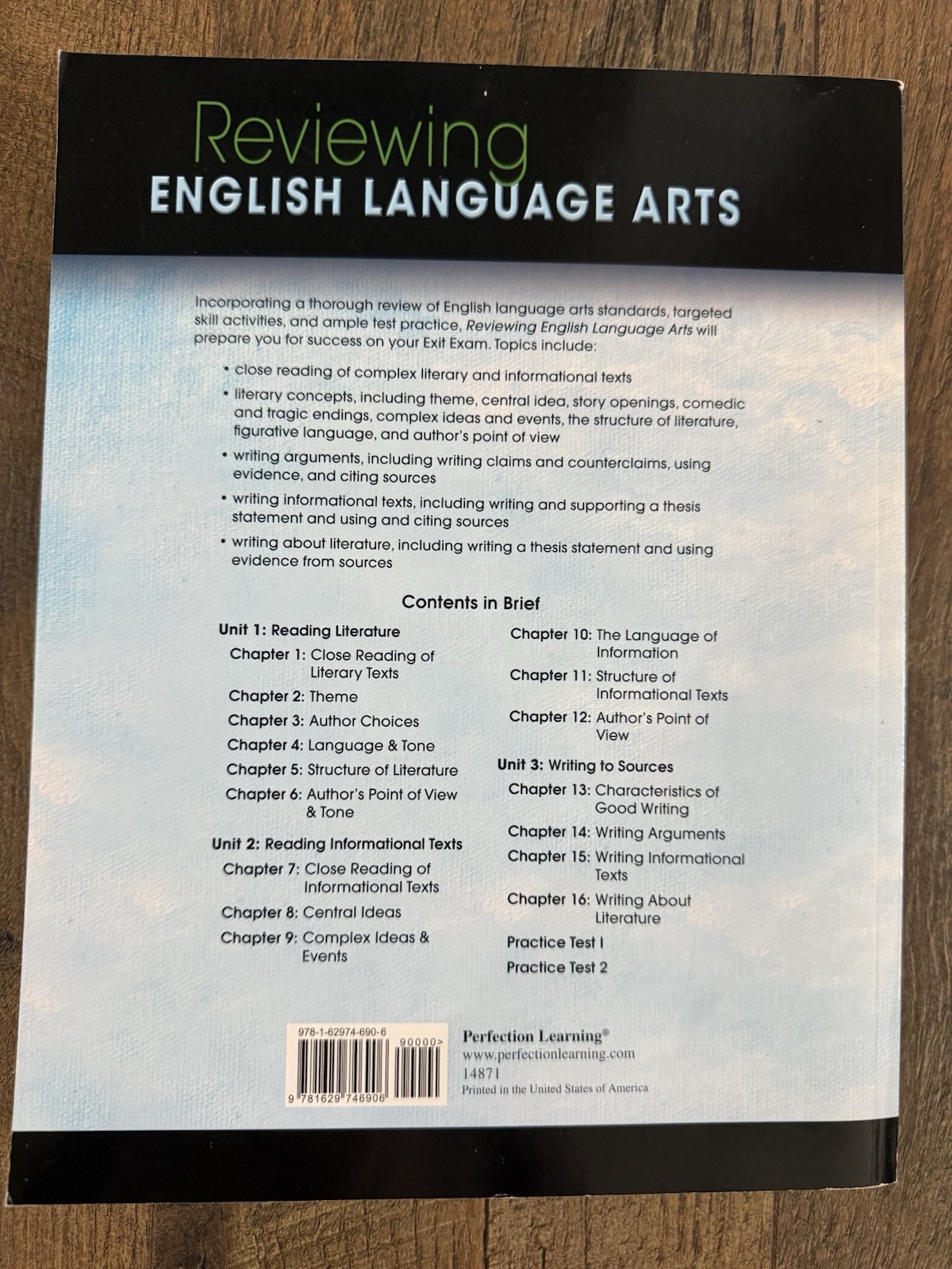 Reviewing English Language Arts Perfection Learning 2015 Student Workbook
