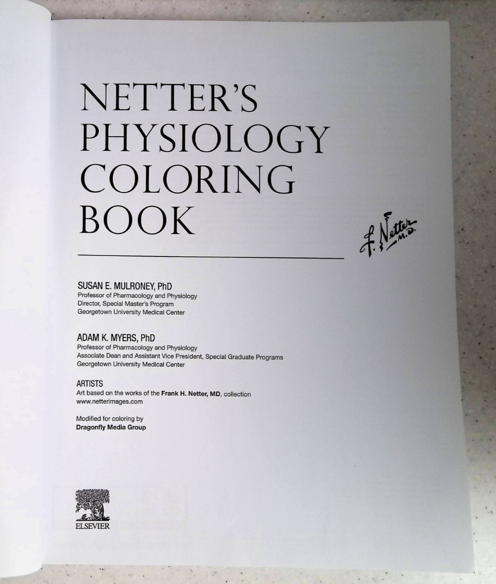 Netter’s Physiology Coloring Book by -S. Mulroney/A. Myers, Large Paperback 2022