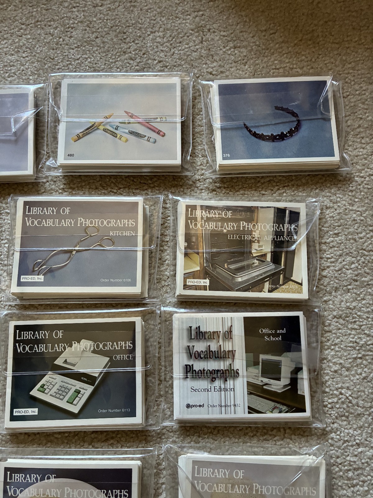 Pro Ed Library of Vocabulary Photographs speech pathology therapy w storage box