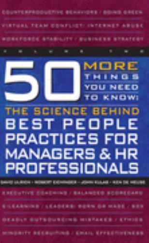 50 More Things You Need to – PhD Robert W Eiching, 9781933578088, paperback, new