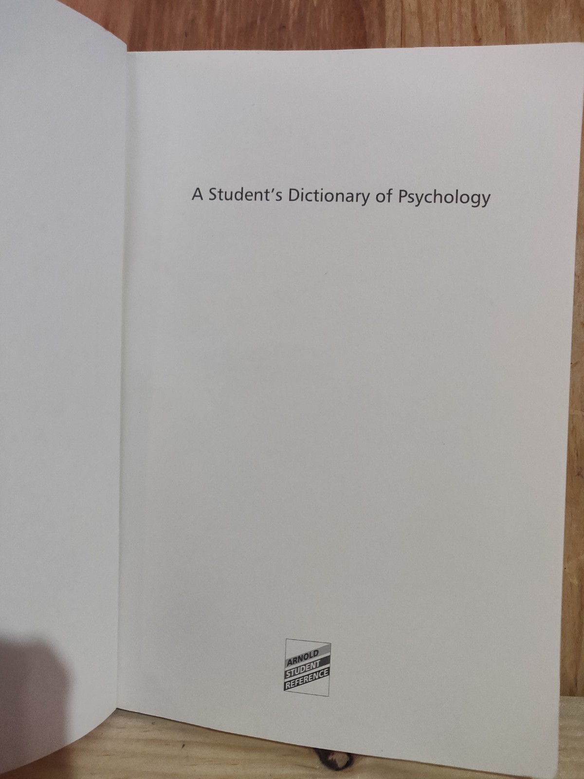 A Student’s Dictionary of Psychology Nicky Hayes