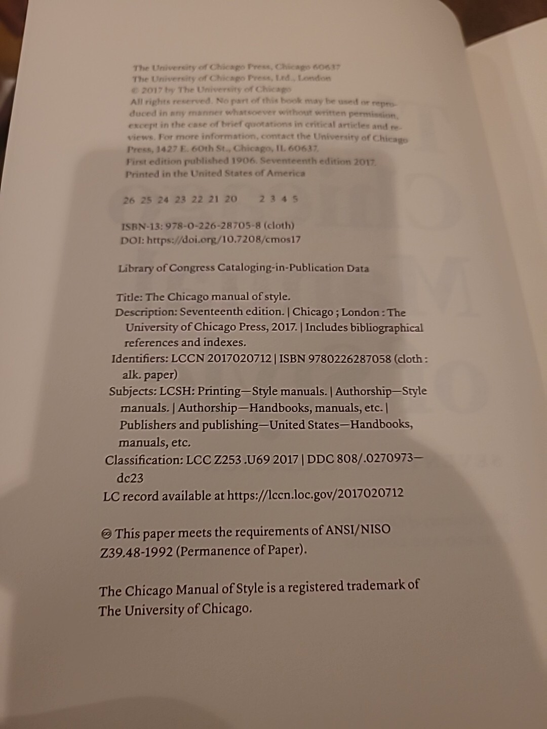Chicago Manual Of Style 17th Edition By Harper, Russell David