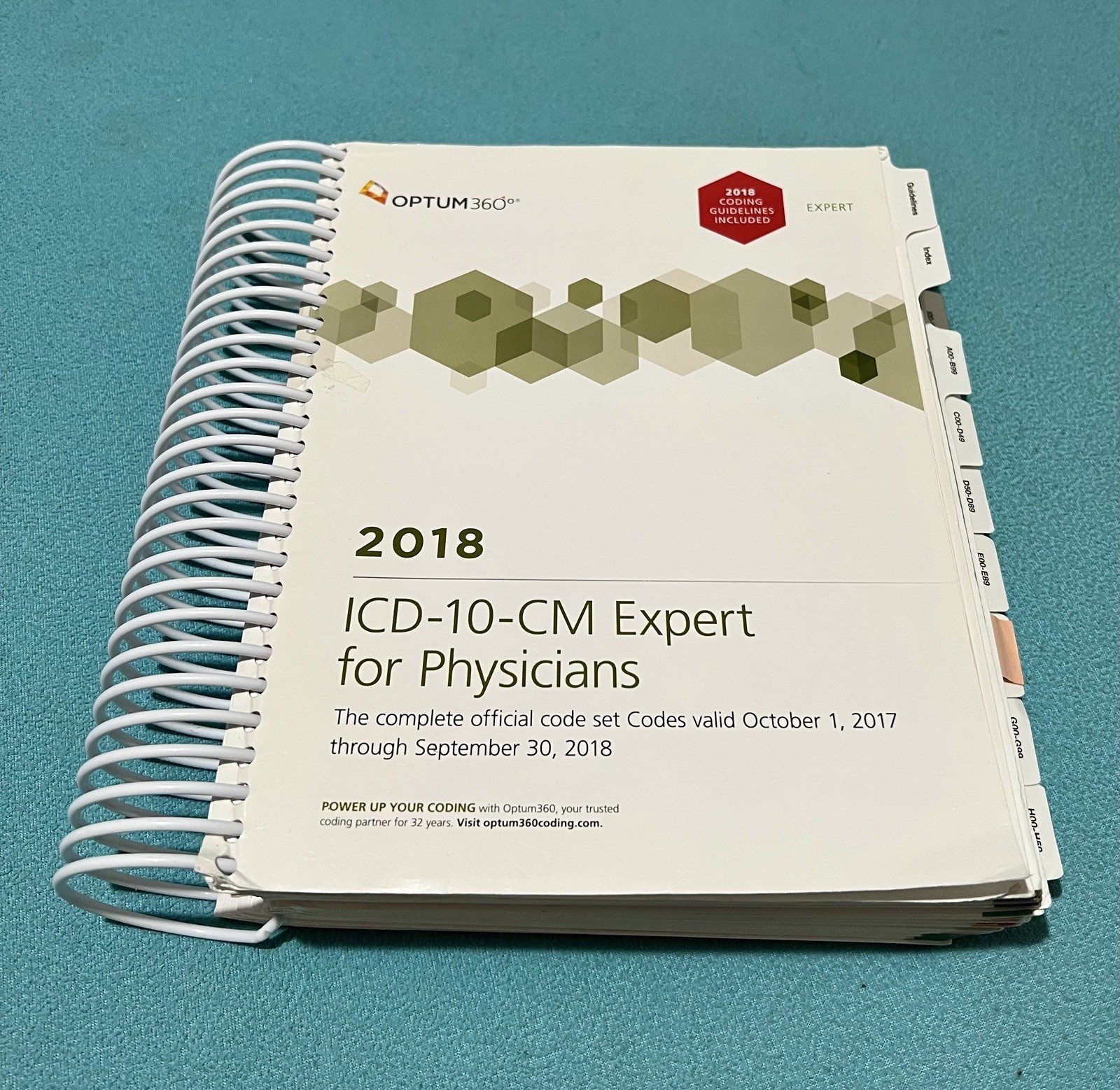 ICD-10-CM / Expert for Physicians 2018 w/ Guidelines / Optum 360 /2017 / Spiral
