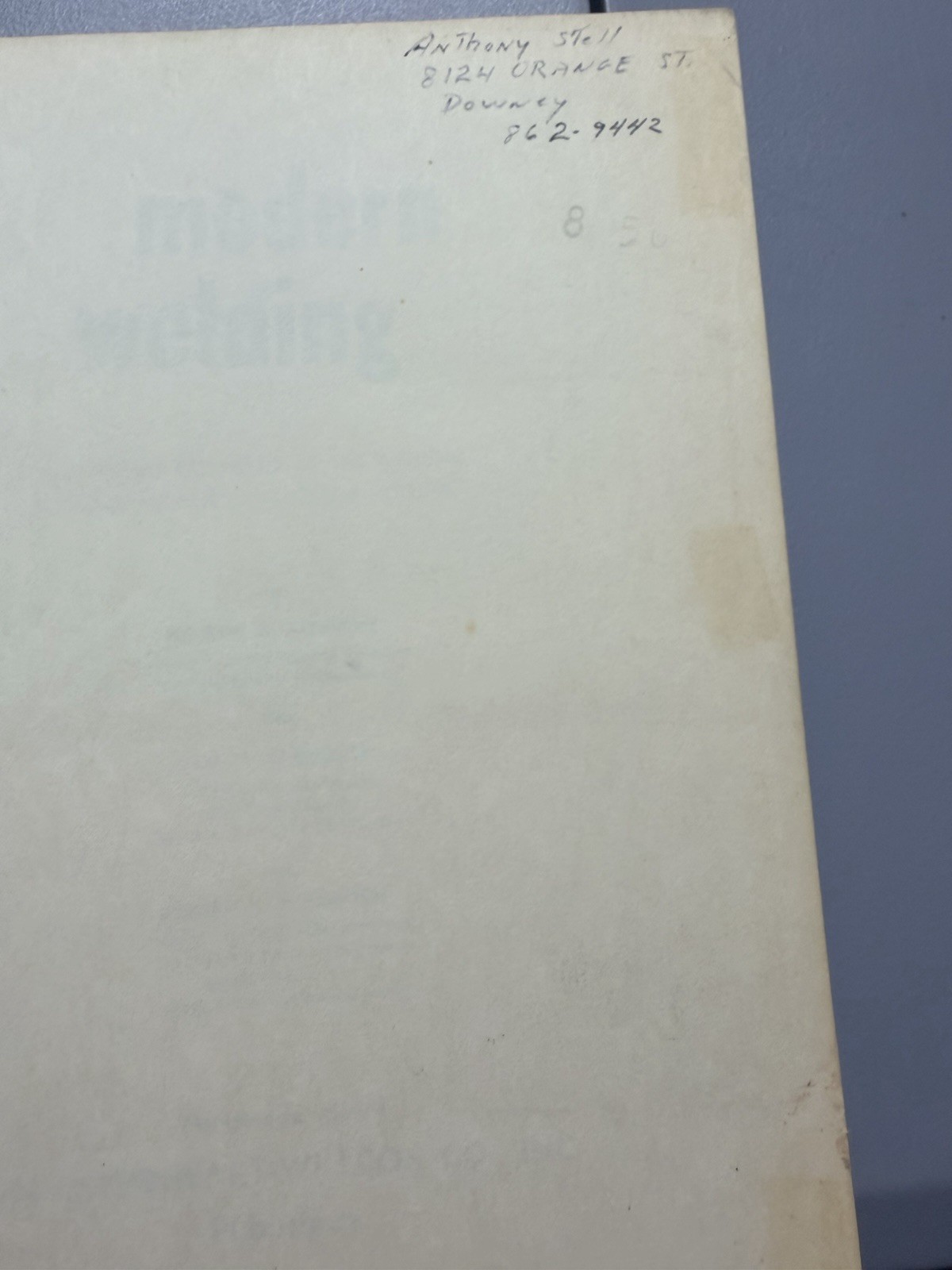 Modern Welding 1967 Vintage Textbook Hardcover Goodheart-Willcox Shop Manual