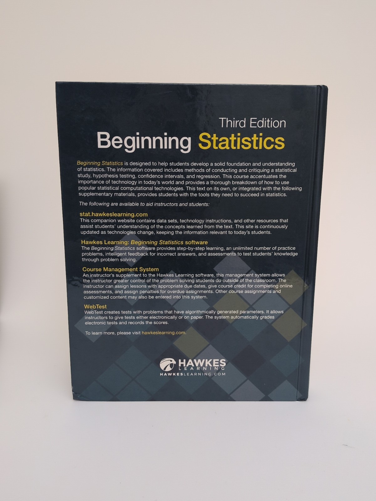 Beginning Statistics Third Edition Textbook WARREN, DENLEY Hawkes Learning 2021