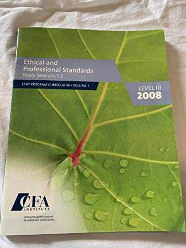 Ethical and Professional Standards – Paperback, by CFA Institute – Very Good