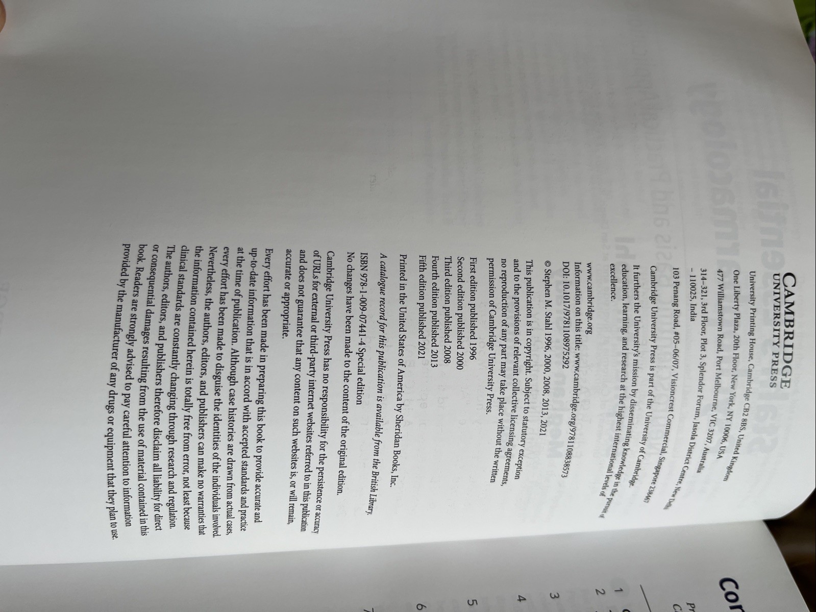 Stahl’s Essential Psychopharmacology : Neuroscientific Basis and Practical…